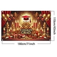 thumbnail image 3 of Danhjin Polyester Background Congrats Grad Backd Grad Backd Graduation Decorations Backd Backdrop, 3 of 6