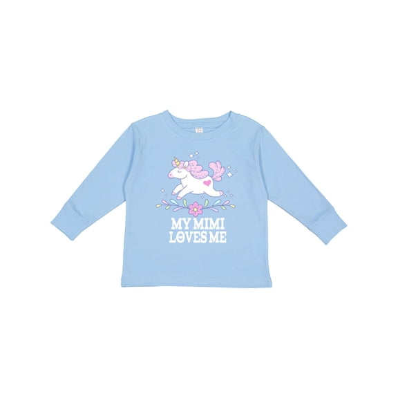 Inktastic My Mimi Loves Me Unicorn Girls Long Sleeve Toddler T-Shirt