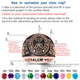 thumbnail image 3 of Customizable Class Rings Fully Personalized Class Rings for Men Gold Plated Class Rings 925 Sterling Silver Rings Men's Class Rings Class Rings for Men High School Size 5-15 Men's School Ring, 3 of 9