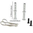 thumbnail image 7 of Almencla 2x RC Body Post Aluminum Shell Holder Mounts for 1/12 1/14 Crawler Car Truck argent, 7 of 7