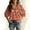Orange, variant on Endives Womens Casual Shirts 3/4 Sleeve Tops V Neck Stand Collar Blouse Beach Vacation Shirts Spring Outfit