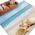 thumbnail image 2 of Beach Coastal Area Rug 5x7 FT, Non Slip Bedroom Throw Carpet, Summer Nautical Seaside Starfish Shell Washable Soft Floor Carpet Non-Shedding Rug for Dining Room Bedside Classroom Desk, 2 of 9