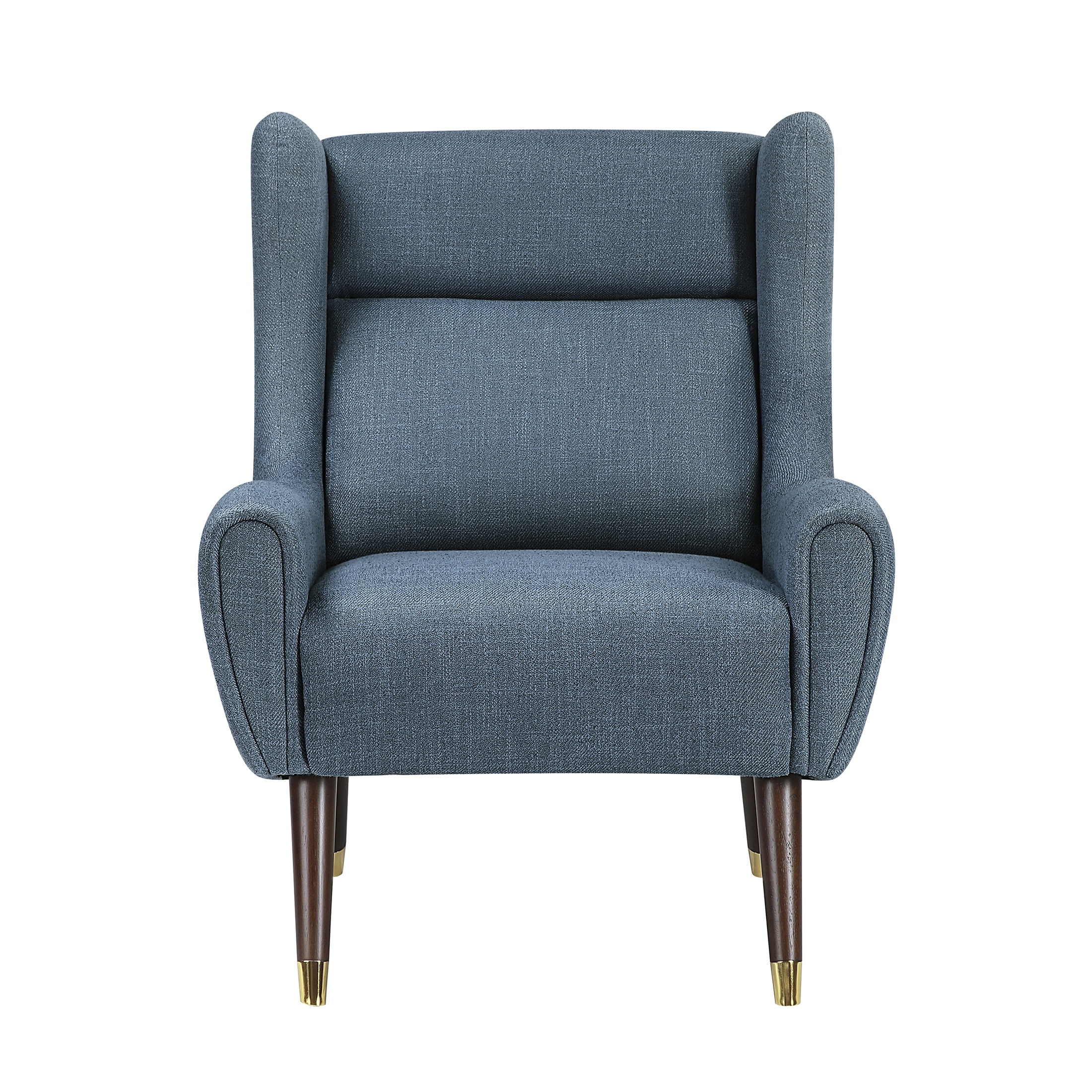 OakvillePark Calista Textured Fabric Wingback Accent Chair, Blue