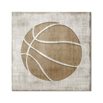 Stupell Industries Rustic Basketball Silhouette Shape Sports Team Ball Graphic Art Gallery Wrapped Canvas Print Wall Art, Design by Natalie Carpentieri