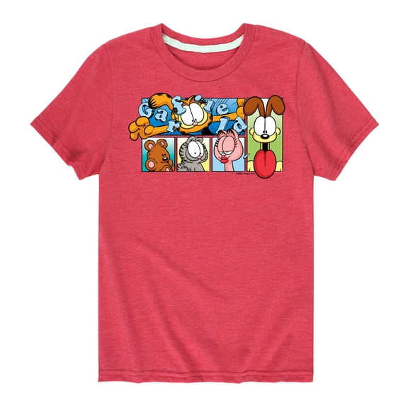 Garfield - Character Grid - Toddler And Youth Short Sleeve Graphic T-Shirt