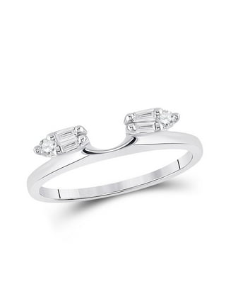 Diamond ring guards with baguettes sale