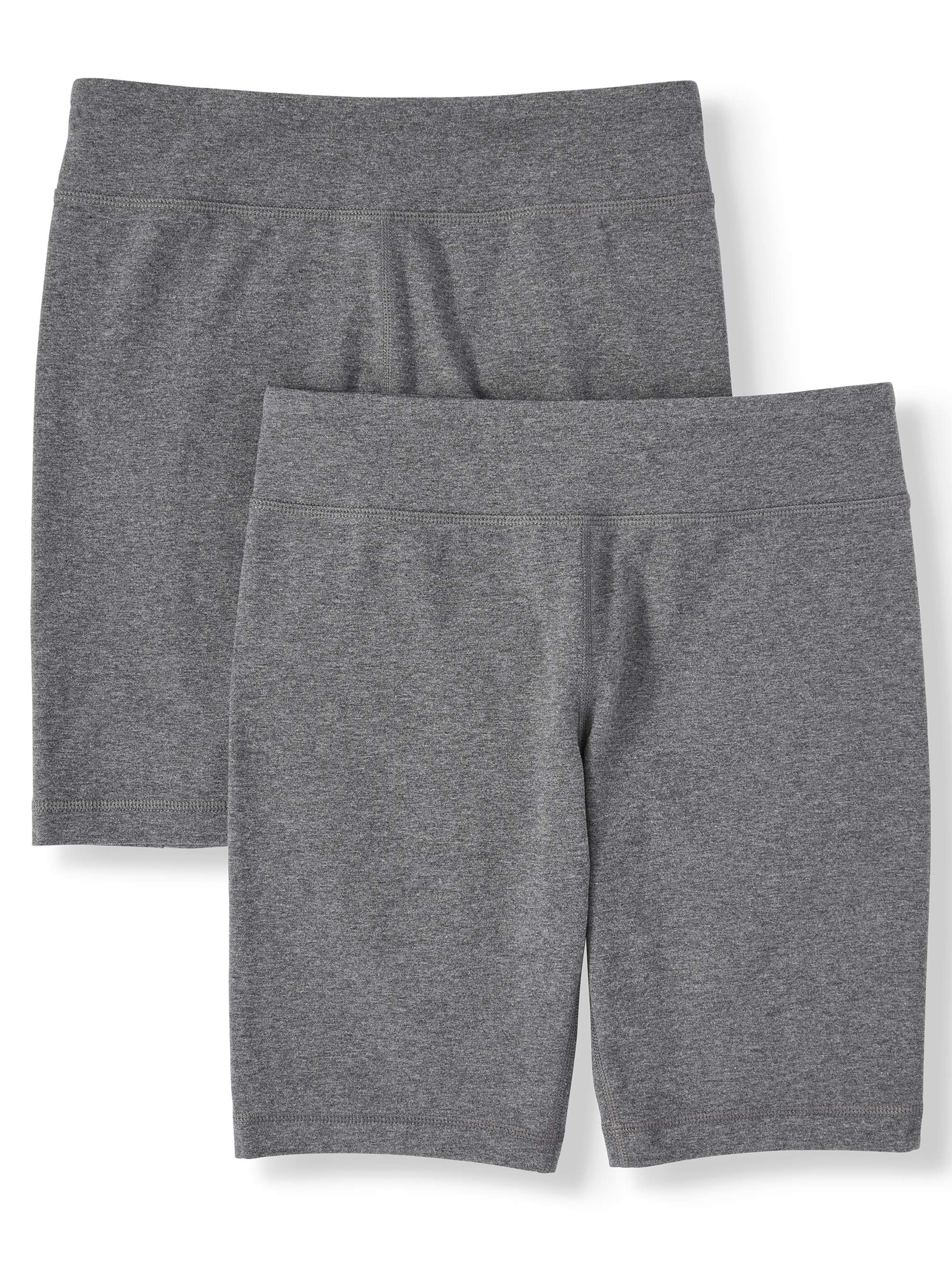 Athletic Works Womens Mid Rise 9" Bike Short, 2 Pack
