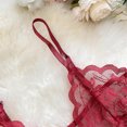 thumbnail image 5 of Levmjia Women's Lace Nightgown Set Deep V Backless Fashion Printed Suspender Adjustable Straps Sleepwear for Honeymoon Underwear Valentine, 5 of 7