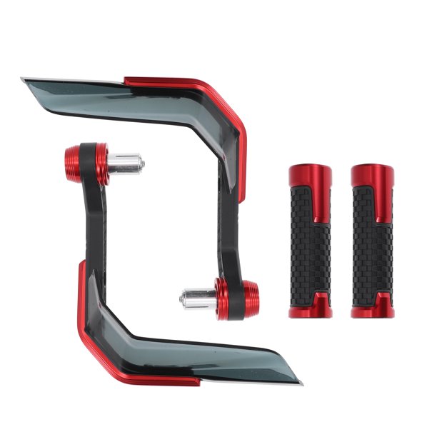 Kit de Cubierta de Empuñaduras de Mano para Motocicleta 7/8" 22mm 15/16" 24mm Antideslizante de Aleación de Aluminio y Goma para Manillar de Motocicleta Scooter Bicicleta ATV Rojo 1 Juego
