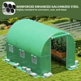 thumbnail image 3 of Uforic 6.6x10FT Green PE Mesh Greenhouse, Galvanized Frame, Mesh Door & Windows, Easy Setup, for Flowers & Vegetables., 3 of 9