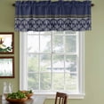 thumbnail image 3 of 2 Pack Valances for Window, Boho Navy Blue Flower Short Curtains for Kitchen Bedroom Living Room, Abstract Bohemia Pesley Floral Rod Pocket Small Window Treatment Valance Drapes 42 x 18 Inch, 3 of 8