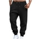 thumbnail image 2 of Pantalones largos para hombre, informales, a la moda, transpirables, con cordón elástico en la cintura y bolsillos, con elástico en los pies, de rayón., 2 of 9