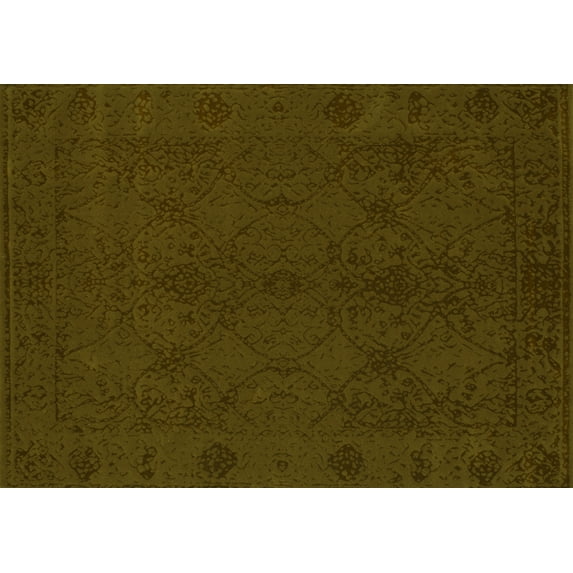 Ahgly Company Indoor Rectangle Abstract Green Contemporary Area Rugs, 8' x 12'