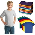 thumbnail image 4 of SOCKS’NBULK Kids Assorted Bulk T-Shirts Wholesale Assorted Sizes, Colorful Cotton Crew Neck T-Shirts, Boys Girls, 4 of 5