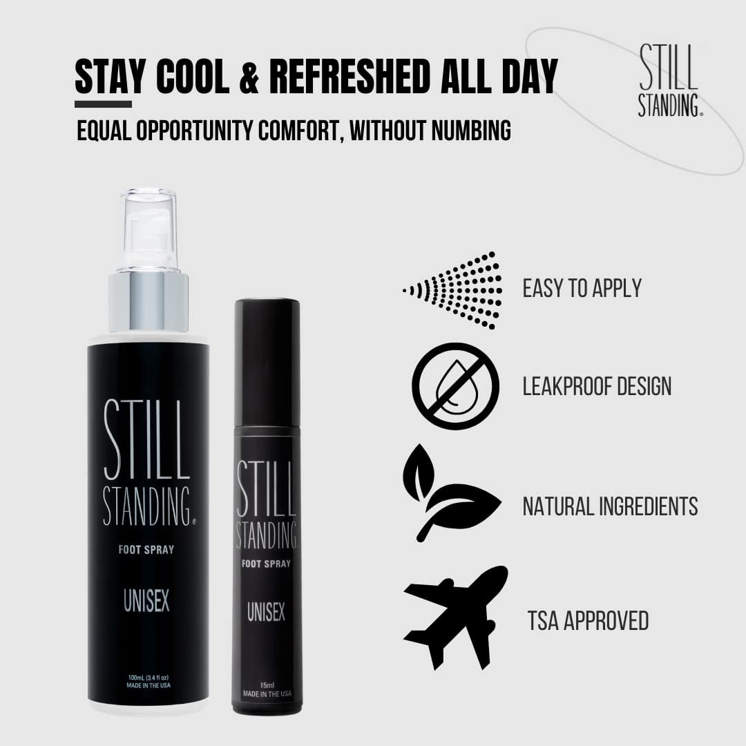 Still Standing Spray Prevents High Heel Discomfort Large Mini Purse Spray for Any Height Heel or Thin Soled Shoe Unisex