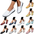 thumbnail image 5 of Oyedens Penny Loafers Walking Shoes for Women Casual Wide Width Slip on Loafer Flats Work Boat Shoes, 5 of 6