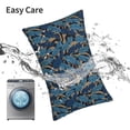 thumbnail image 6 of Pofeuu Blue Leaves A Print Polyester Microfiber Plush Pillowcases, Super Soft and Cozy Pillow Case Covers with Envelop Closure（Pillow core not included）-14"x20", 6 of 6