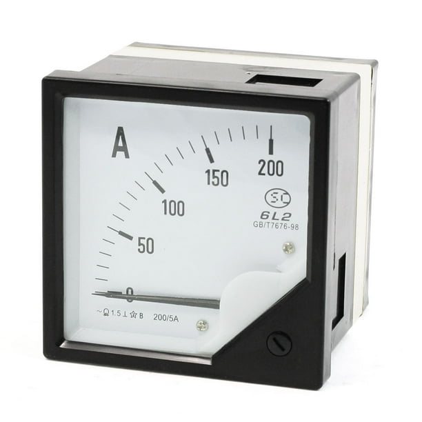 Medidor analógico de amplificador de corriente de 200A 200/5 con panel cuadrado de 80 mm