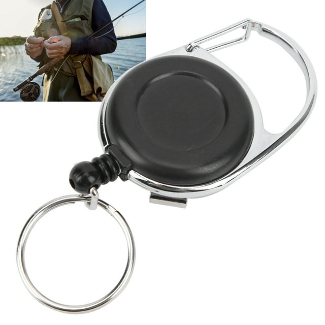 Retractor de pesca con mosca ANGGREK de acero retráctil universal