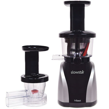 Tribest Slowstar Vertical Slow Juicer and Mincer SW-2020, Cold Press Masticating Juice Extractor in Silver and