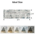 thumbnail image 2 of SIXHOME 2'x6' Runner Rug Machine Washable Runner Soft Modern Abstract Area Rug for Entryway Bedroom Kitchen Laundry Room Bathroom Aesthetic Home Decor Neutral Navy Blue Runner, 2 of 6