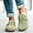 Green, variant on ; Women's Suede Clogs Memory Foam Slip-On Sandals, Flat Beige, Size 8