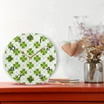 thumbnail image 6 of GZHJMY St. Patricks Day Clover Wall Clock, 10" Silent Non Ticking Round Clock, Oil Painting Easy to Read Clock for Living Room Bedroom Bathroom Home Decor Holiday Gifts, 6 of 7