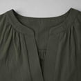 thumbnail image 5 of Aboser Womens Half Sleeve Blouses Dressy Casual V Neck Shirts Going Out Tops 2026 Summer Beach Vacation T Shirt Solid Color Plain Blouse, 5 of 8