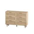 thumbnail image 5 of Shunda K 6 Drawers Dresser Particle Board Rattan Natural, 85.32 lb, 5 of 7