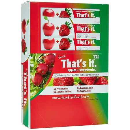 That s It Fruit Bars - Apple & Strawberry - 1.2 oz - 12 ct