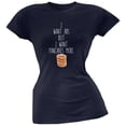 thumbnail image 1 of I Want Abs But I Want Pancakes More Navy Soft Juniors T-Shirt, 1 of 1