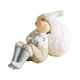 thumbnail image 1 of Estatua de dibujos animados, figura decorativa, linda artesanía de arte moderno, mesa de resina. Chico azul, 1 of 9