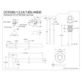 thumbnail image 2 of Kingston Brass CC53303DLVKB30 Modern Plumbing Sink Trim Kit with Bottle Trap and Drain, Antique Brass, 2 of 2