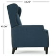 thumbnail image 3 of Christopher Knight Home Wescott Weyland Wingback Traditional Fabric Recliner Navy Blue, 3 of 8