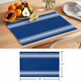 thumbnail image 6 of Blue Striped Placemats Set of 6 Blue White Stripes Place Mats Table Mats Kitchen Dining Home Outdoor Party Table Decoration, 6 of 9