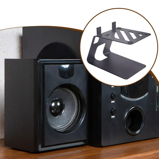 BELOVING Desktop Speaker Stand Non Slip Better Audio Experience Computer Speaker Rack Black