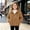 Brown, variant on Eltusu Girls Fuzzy Fleece Jackets, Casual Windproof Long Sleeve Warm Winter Outerwear with Zipper Light Blue Size 10-12 T