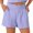 v#26Purple111, variant on Rggeeun Women'S Shorts Solid Color Elastic High Waist Knit Soft Lightweight Loose Fit For Summer Party Aesthetics Hot Pants,Blue,L
