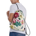 thumbnail image 3 of Kdxio Bird Butterfly Rose Print Drawstring Backpack Bag,Waterproof Draw String Back Sack, Gym Drawstring Bags Swim Bag For Unisex, 3 of 9