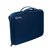 12-in-1 Office Everywhere by Worky - Multifunction Portable Briefcase Workstation with Storage and Organization, LED Video Conference Light, Dry Erase Whiteboard, only 2.8 lbs