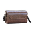 thumbnail image 2 of Camera Fotografía Fotografía bolsa bolso de cuerpo cruzado con bolsillos con de protección de la caja protectora a prueba de golpes PU Bolsa de Café, 2 of 9