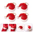 thumbnail image 4 of 4pcs fiesta cena servilleta hebilla navidad sombrero forma hebilla servilleta accesorio rojo, 4 of 4