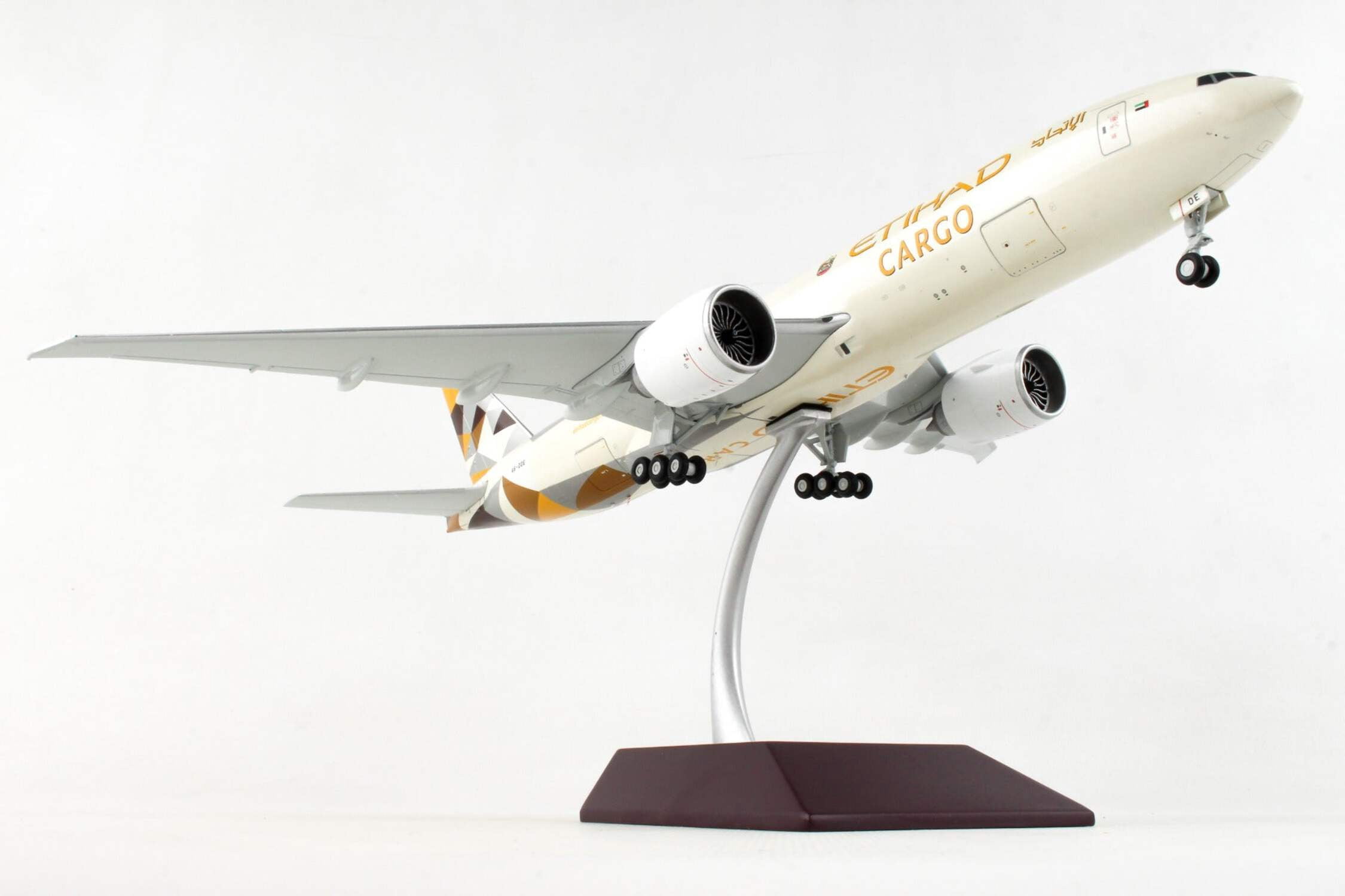 Boeing 777F Commercial Aircraft "Etihad Airways Cargo" Beige with Tail Graphics 1/200 Diecast Model Airplane by GeminiJets