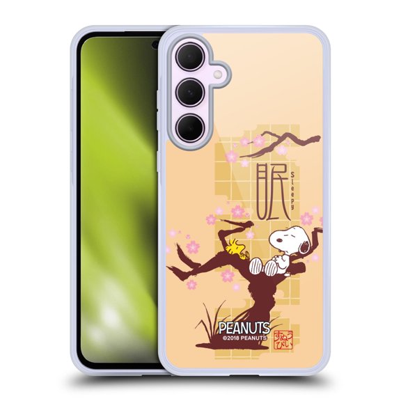 Head Case Designs Peanuts Oriental Snoopy Sleepy Soft Gel Case for Samsung Galaxy A35 5G