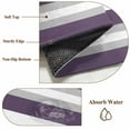thumbnail image 6 of Purple Grey Stripe Round Area Rug 3 FT, Small Kitchen Bathroom Mats, Minimalist Farmhouse Striped Washable Indoor Outdoor Throw Runner Carpet Non-Shedding Doormat for Table Shower Sofa Entryway, 6 of 8
