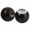 thumbnail image 2 of 2 x No. 8 Ball bike tyre tire wheel stem air valve dust cap cover,2 x Tire Valve Cover,black, 2 of 4