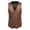 Khaki B, variant on IROINNID V-Neck Tank Tops For Men Sleeveless Have Pockets Single Breasted Stage Costume Vest Tops Blouse Cover-up Solid Color Tops