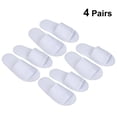 thumbnail image 2 of 4 pares de zapatillas desechables para hombre, portátiles y plegables, ideales para viajes y hoteles (blancas), 2 of 7