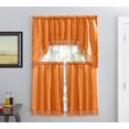 thumbnail image 1 of Cortinas americanas de lino para cocina y baño con cenefa (naranja), 1 of 7