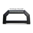 thumbnail image 2 of Black Horse Offroad Bull Bar AB-JE22 Armour; Flat Rugged Style; Powder Coated; Matte Black; Steel; Without Skid Plate; With One 20 Inch LED Light Bar, 2 of 11